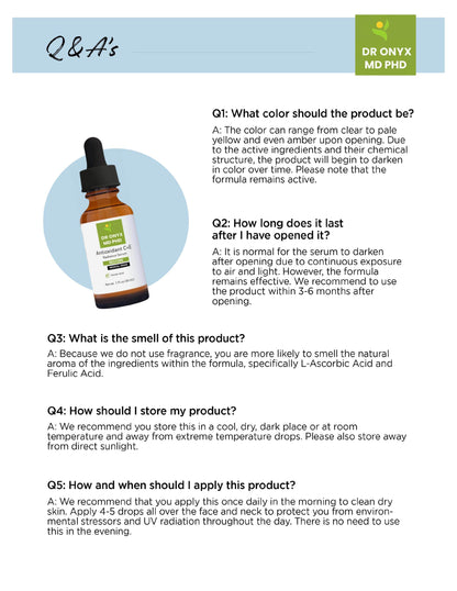 Antioxidant C+E Ferulic Radiance Serum MD PhD Formulated