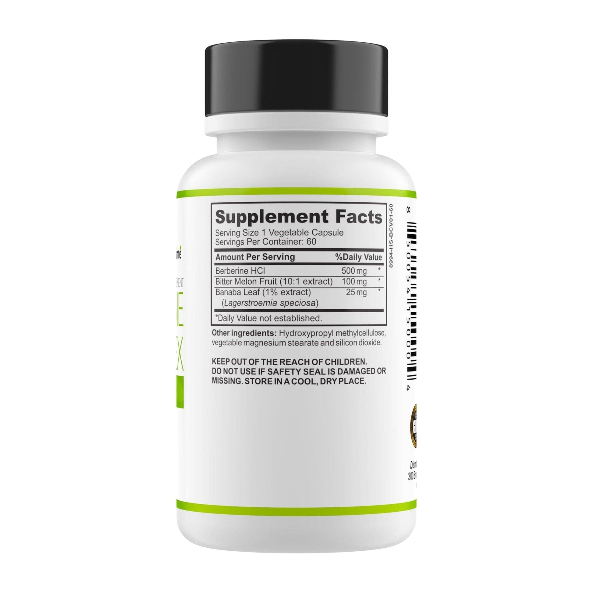 Berberine Complex - Berberine 1000mg Per Serving Plus Bitter Melon & Banaba Leaf Extract, Non-GMO Vegan, AMPK Metabolic Activator (Bitter Melon) - 60 Caps - casa de sante