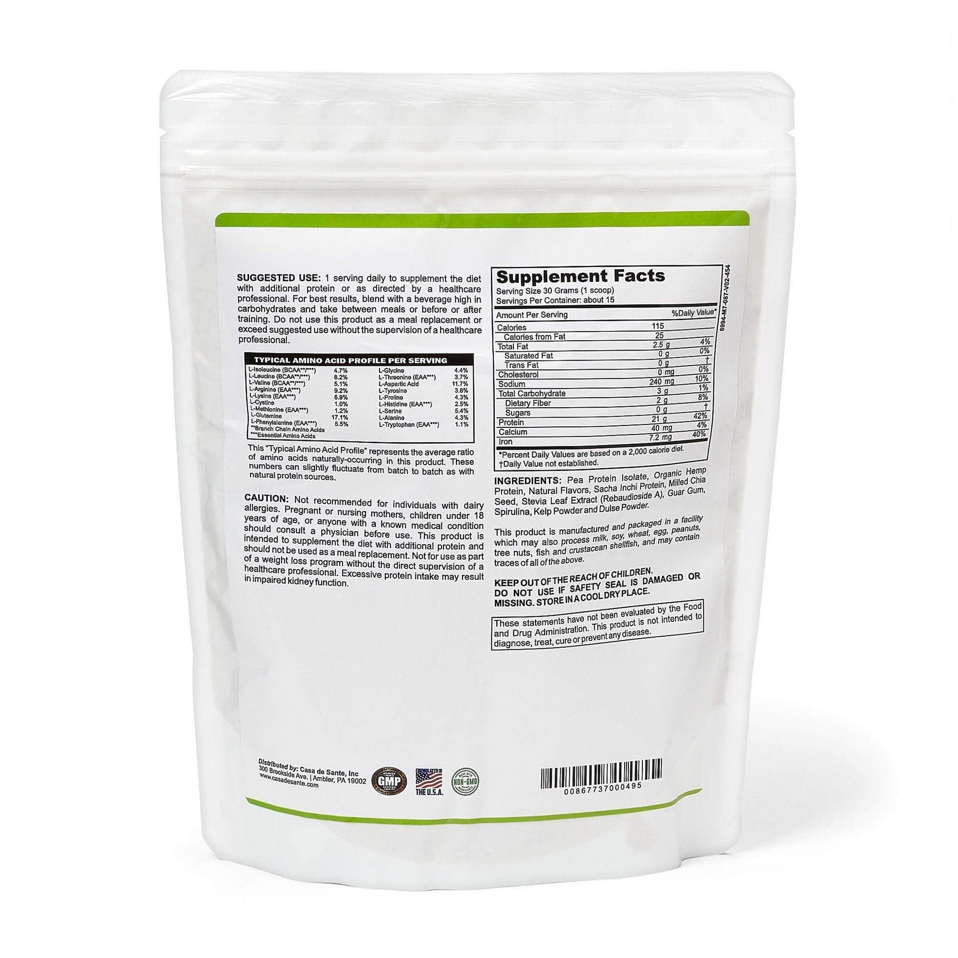 Low FODMAP Certified Elemental Vegan Protein Powder Gut Friendly, Gluten, Dairy, Soy, Grain & Sugar Free Keto Paleo Low Carb No Seed Oil + Superfoods - casa de sante