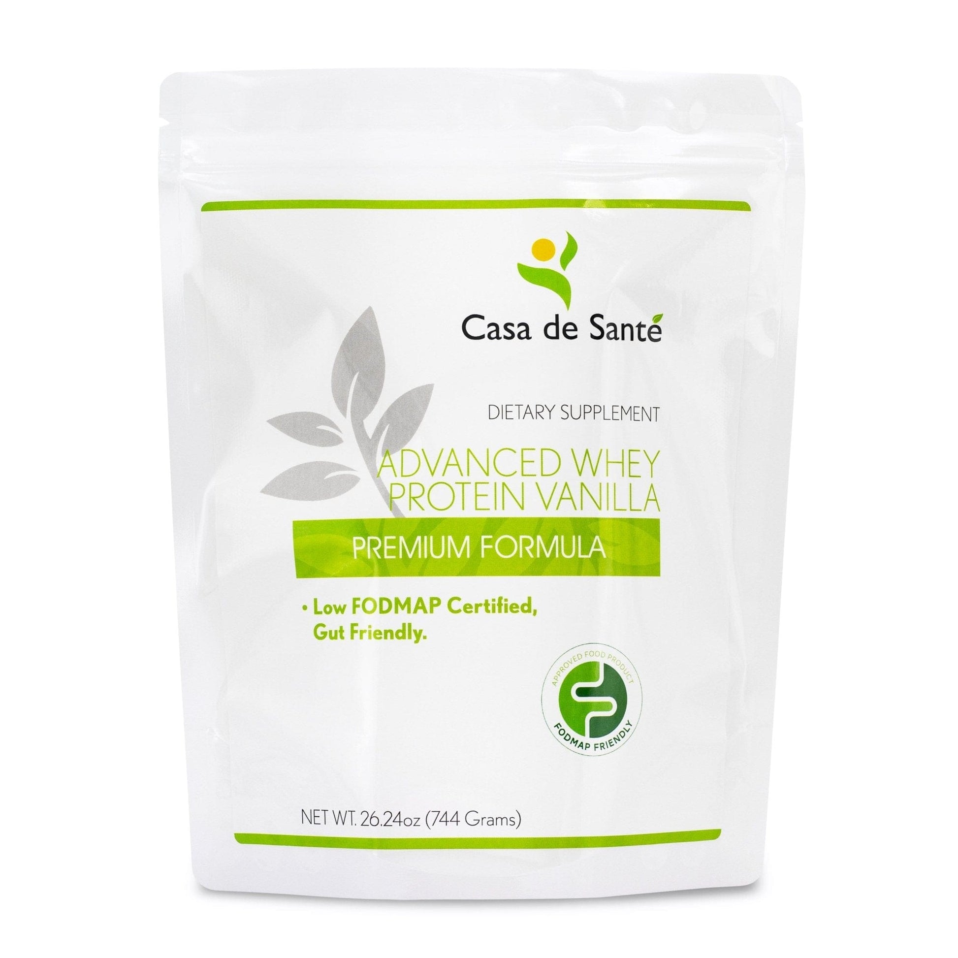 Low FODMAP Elemental Whey WPI Protein Powder + Digestive Enzymes| NO Gluten Lactose Soy Sugar or Grain, Low Carb Keto Paleo| All Natural Vanilla - casa de sante