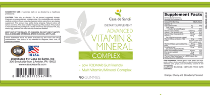 Low FODMAP Vitamin & Mineral Gummies for IBS, SIBO, IBD, Crohn's, Colitis & Malabsorption, Gut Friendly, No Bloating, Low FODMAP Certified - casa de sante