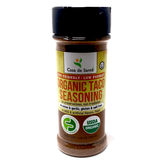 Organic Low FODMAP Certified Spice Mix (Mexican/Taco Seasoning Mix)- No Onion No Garlic, Gluten Free, No Sodium, No Carb, Keto, Paleo, Kosher - casa de sante