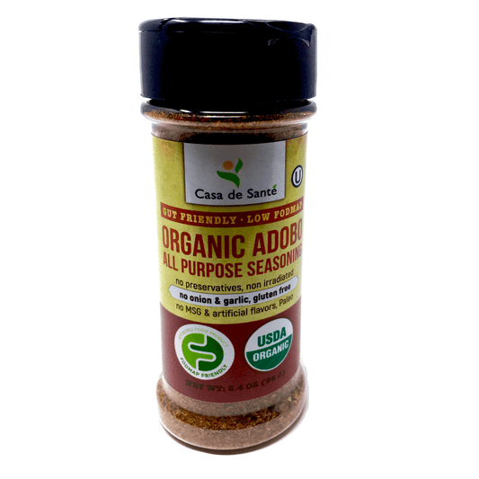 Organic Low FODMAP Spice Mix (Adobo Seasoning) - No Onion No Garlic, Gluten Free, Low Sodium, No Carb, Keto, Paleo, Kosher - casa de sante