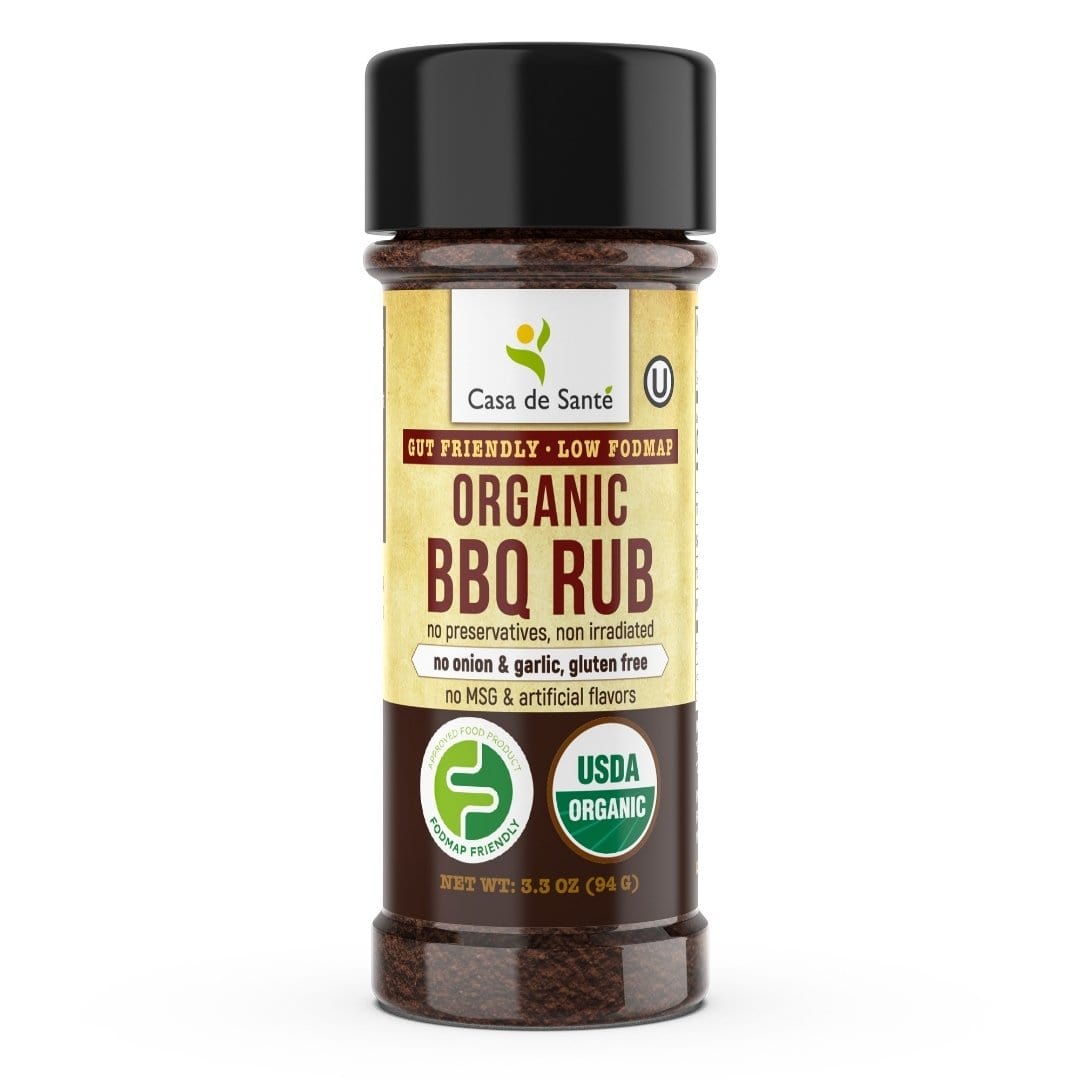 Organic Low FODMAP Spice Mix (BBQ Rub) - No Onion No Garlic, Gluten Free, Low Sodium, No Carb, Keto, Paleo, Kosher - casa de sante