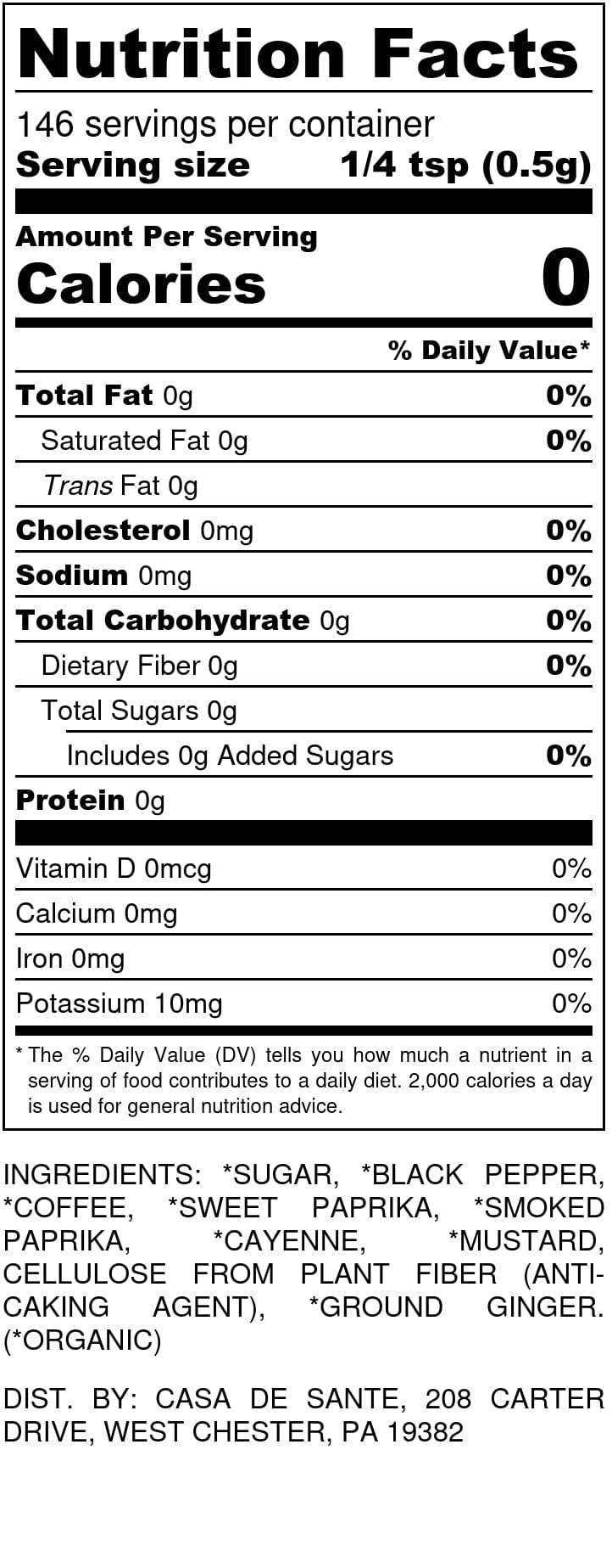 Organic Low FODMAP Spice Mix (Chimichurri Rub) - No Onion No Garlic, Gluten Free, Low Sodium, No Carb, Keto, Paleo, Kosher - casa de sante