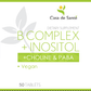 Vitamin B-100 Complex + Inositol + Choline & PABA, Vegan - casa de sante