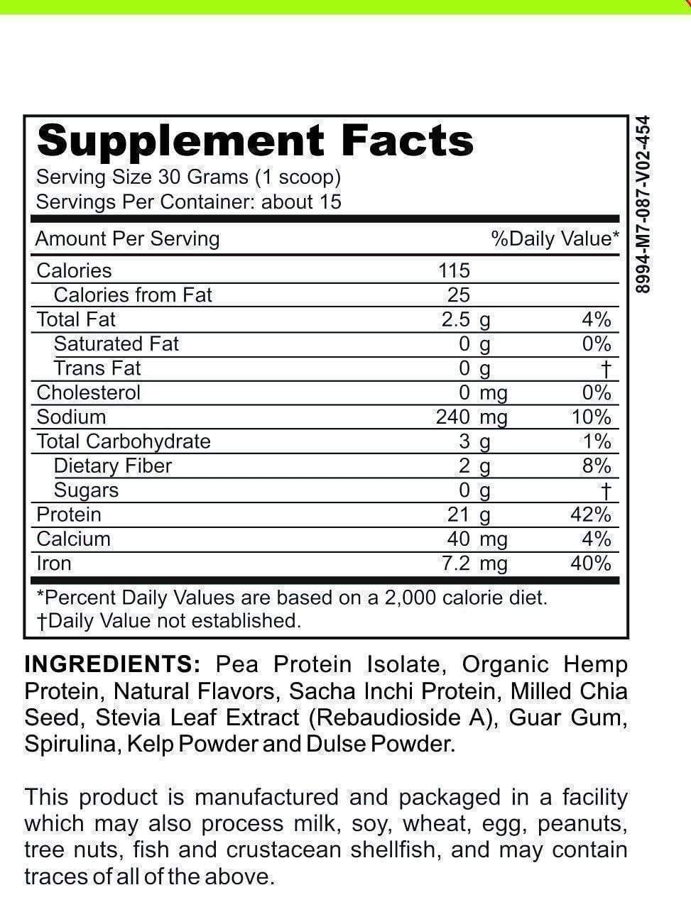 Low FODMAP Certified Protein Powder Vegan, Gluten Free, Dairy Free, Soy Free, Grain Free, Sugar Free, All Natural, Non GMO, Low Carb - casa de sante
