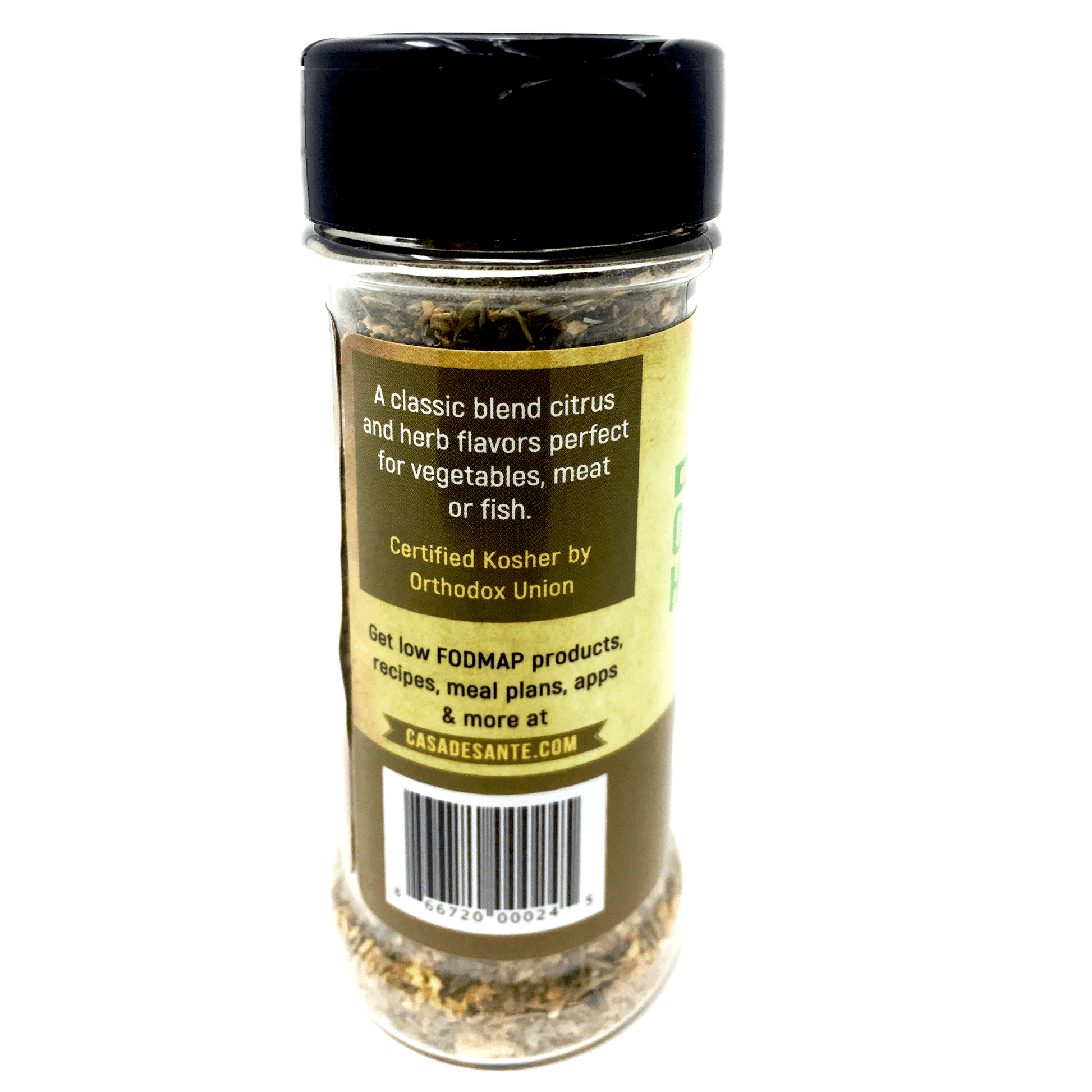 Organic Low FODMAP Certified Spice Mix (Lemon Herb) - No Onion No Garlic, Gluten Free, AIP, Low Sodium, No Carb, Keto, Paleo, Kosher-no onion no garlic low fodmap spice-casa de sante