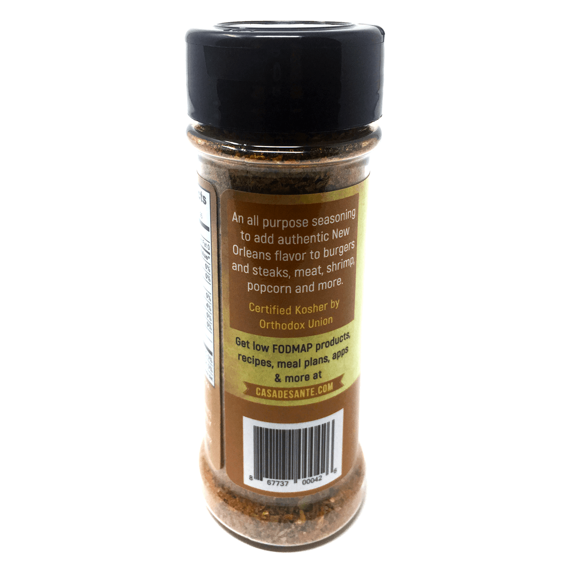 Organic Low FODMAP Spice Mix (Cajun/Creole Seasoning) - No Onion No Garlic, Gluten Free, Low Sodium, No Carb, Keto, Paleo, Kosher-no onion no garlic low fodmap spice-casa de sante